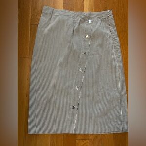 SOHO Pencil Skirt Gray/White striped